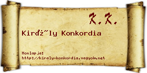 Király Konkordia névjegykártya